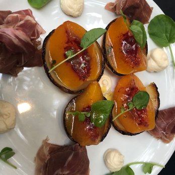 Evangeline - Peaches with prosciutto - Cajun/Creole Near Me - Calistoga, California Evangeline - Peaches with prosciutto - Cajun/Creole Near Me - Calistoga, California