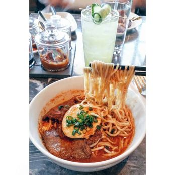 Revel - Spicy korean ramyun and lazy gardener cocktail - Korean Near Me - Seattle, Washington Revel - Spicy korean ramyun and lazy gardener cocktail - Korean Near Me - Seattle, Washington