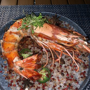 Perch - Jumbo prawn served on bed of sea salt with jalapeño. Very delicious. - Seafood Near Me - Gulf Shores, Alabama Perch - Jumbo prawn served on bed of sea salt with jalapeño. Very delicious. - Seafood Near Me - Gulf Shores, Alabama