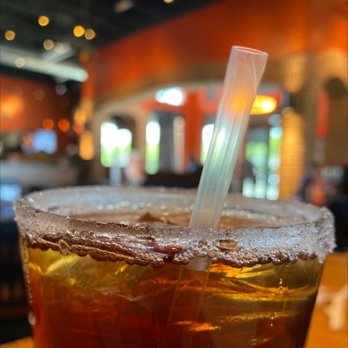 BJ's Restaurant & Brewhouse - Peach berry iced tea - Pizza Near Me - Albuquerque, New Mexico
