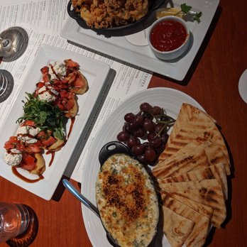 Pinstripes - Spinach artichoke dip (my fav) , bruschetta, and calimari - Bowling Near Me - Edina, Minnesota Pinstripes - Spinach artichoke dip (my fav) , bruschetta, and calimari - Bowling Near Me - Edina, Minnesota
