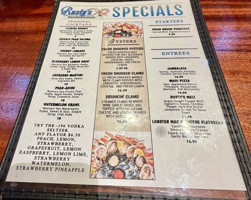 Menu photo 1 Rusty's Raw Bar & Grill Fort Myers, FL