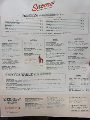 Menu photo 3 Snooze, an A.M. Eatery College Station, TX