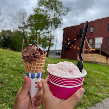 Beacon Creamery - a person holding a cup of ice cream - Ice Cream & Frozen Yogurt Near Me - Beacon, New York