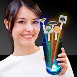 Apparel Expressions - Glow Light Up Swizzle Stick Toppers