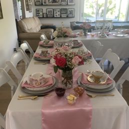 a table set for a tea party