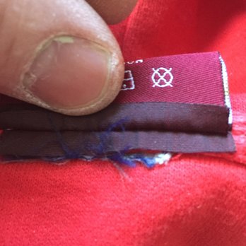 LogoUp - Tags sewn on over tags cut off - Uniforms Near Me - Pompano Beach, Florida