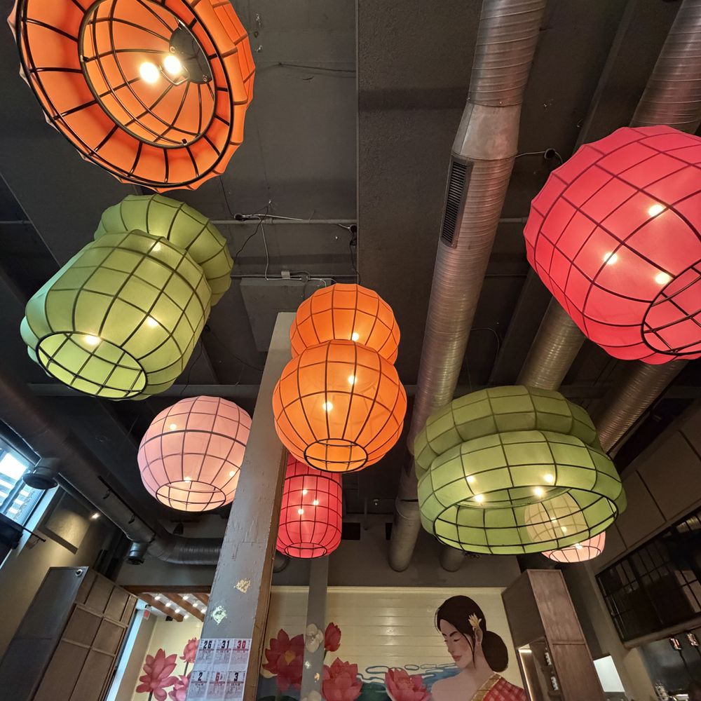 Pink Lotus Thai Restaurant - Cool big lantern-ish light fixtures - Thai Near Me - Atlanta, Georgia Pink Lotus Thai Restaurant - Cool big lantern-ish light fixtures - Thai Near Me - Atlanta, Georgia