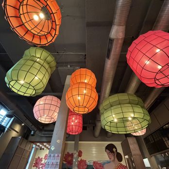 Pink Lotus Thai Restaurant - Cool big lantern-ish light fixtures - Thai Near Me - Atlanta, Georgia