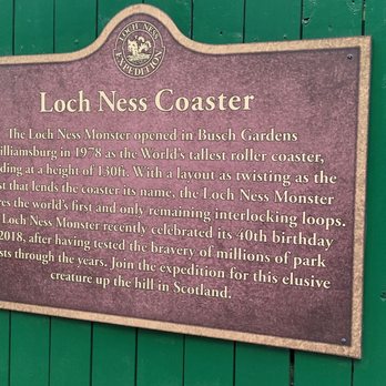 Busch Gardens Williamsburg - Loch Ness Coaster - Amusement Parks Near Me - Williamsburg, Virginia