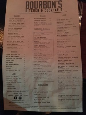 Menu photo 7 Bourbon's Kitchen & Cocktails Framingham, MA