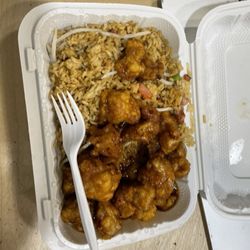 Great Wall Chinese Restaurant - General Tso's Chicken. Fried rice. SUPER DRY and OLD