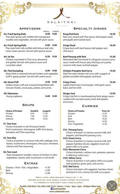 Menu photo 8 Sala Thai Oklahoma City, OK Menu photo 8 Sala Thai Oklahoma City, OK