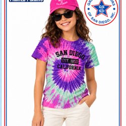 Great Souvenirs of San Diego - San Diego tie Dye Shirt for kid