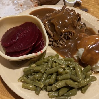 Lamberts Cafe - Pot roast, pickled beets, mashed potatoes, green beans. - American Near Me - Sikeston, Missouri Lamberts Cafe - Pot roast, pickled beets, mashed potatoes, green beans. - American Near Me - Sikeston, Missouri