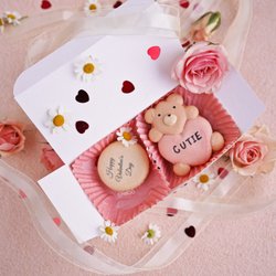 Chiboo Bakery - Valentine's Day 2023 Variety of Cute, Heart shaped and red pink custom character shape special french macarons in DMV Area