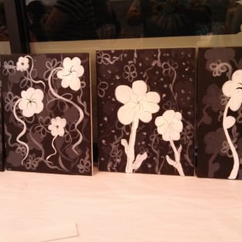 The Paint Cellar - What the 4 of us made - Paint & Sip Near Me - Aurora, Colorado