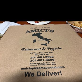 Amici's Restaurant - the menu for amici's restaurant & pizzeria - Pizza Near Me - Maywood, New Jersey Amici's Restaurant - the menu for amici's restaurant & pizzeria - Pizza Near Me - Maywood, New Jersey