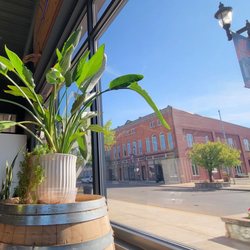 Iron Goat Coffee - The front window view at Iron Goat.