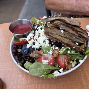 Rise & Dine Cuisine - Berry Feta Salad with steak added - Breakfast & Brunch Near Me - Westminster, California