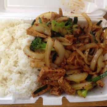 China Rose Chinese Restaurant - TOGO ORDER: Mongolian tofu (ordered extra spicy) with white rice. $5.15 for this huge portion. - Chinese Near Me - Ooltewah, Tennessee