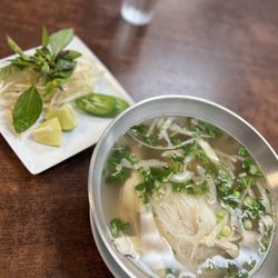 Pho Cali - Chicken pho with veggies to put in yourself if desired