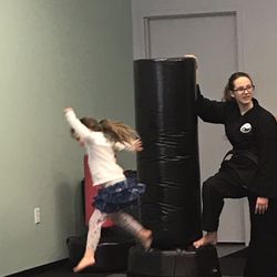 Bobby Lawrence Karate - Jump kick action shot  gotta love 5 year olds