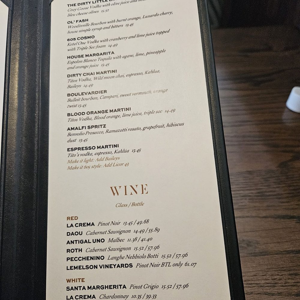 Cocktail list