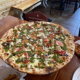Chicken pesto pizza. Bomb!!! Chicken pesto pizza. Bomb!!!