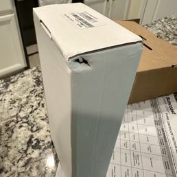 Factory box was damaged due to the Lehle volume pedal being shipped in a plastic bag with no outer box protection.
