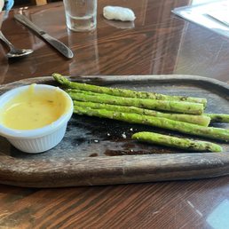 Side of asparagus with bernaise sauce (excellent!)