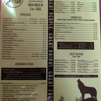The Village Tap - the menu for the restaurant - Burgers Near Me - Lyons, Wisconsin The Village Tap - the menu for the restaurant - Burgers Near Me - Lyons, Wisconsin