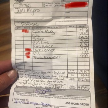 Everything that is marked red is the stuff I did before I took my bike to this guy