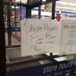 Hours are 8 to 8, unless the cashier sees you pull in 15 minutes before closing Hours are 8 to 8, unless the cashier sees you pull in 15 minutes before closing