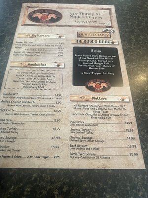 Menu photo 1 Black Eyed Pig BBQ Naples, FL