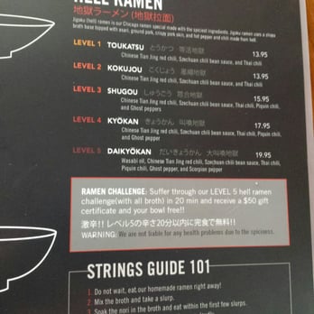 Strings Ramen Shop - Hell Ramen ? How can I say no?! - Ramen Near Me - Chicago, Illinois Strings Ramen Shop - Hell Ramen ? How can I say no?! - Ramen Near Me - Chicago, Illinois