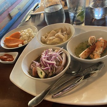 Villa Peru - 3 Ceviche platter. - Peruvian Near Me - Tucson, Arizona Villa Peru - 3 Ceviche platter. - Peruvian Near Me - Tucson, Arizona