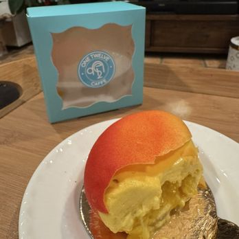 One Twelve Caffe - Yummy Sunshine Mango Mousse cake 1.05.26 - Coffee & Tea Near Me - Downey, California One Twelve Caffe - Yummy Sunshine Mango Mousse cake 1.05.26 - Coffee & Tea Near Me - Downey, California
