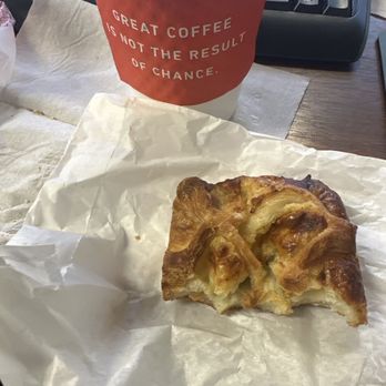 Cara Mia Baking - Small Intelligentsia coffee and partial leek-parmesan croissant - Bakeries Near Me - Lomita, California Cara Mia Baking - Small Intelligentsia coffee and partial leek-parmesan croissant - Bakeries Near Me - Lomita, California