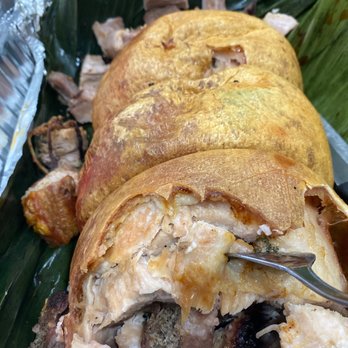 Kabayan - Lechon belly. Dry. Burnt. Pale skin. No flavor. - Filipino Near Me - Woodside, New York