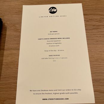 Ltd Edition Sushi - Menu - Sushi Bars Near Me - Seattle, Washington Ltd Edition Sushi - Menu - Sushi Bars Near Me - Seattle, Washington