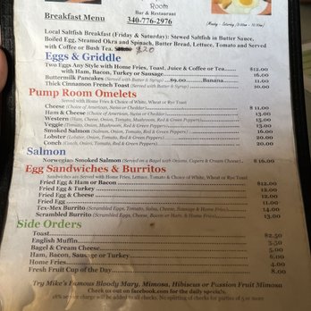 Petite Pump Room - Breakfast Menu - Caribbean Near Me - St. Thomas, Virgin Islands