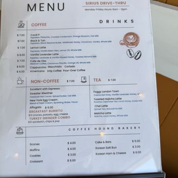 Sirius - Menu - Coffee & Tea Near Me - Lexington, Illinois Sirius - Menu - Coffee & Tea Near Me - Lexington, Illinois