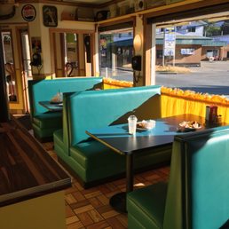  the interior of a diner