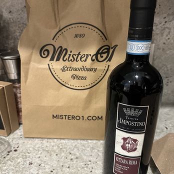 Mister O1 Extraordinary Pizza - Brickell - It's great to know that you can order a bottle of wine with your delivery! You just need to be over 21 and show your license to get it! - Pizza Near Me - Miami, Florida Mister O1 Extraordinary Pizza - Brickell - It's great to know that you can order a bottle of wine with your delivery! You just need to be over 21 and show your license to get it! - Pizza Near Me - Miami, Florida