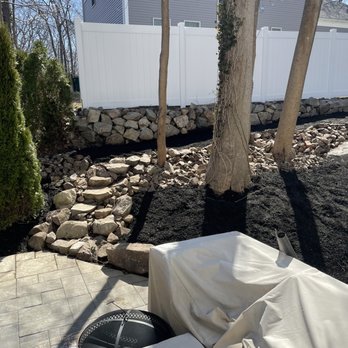 Roman Tree Services - Backyard steps finished - Tree Services Near Me