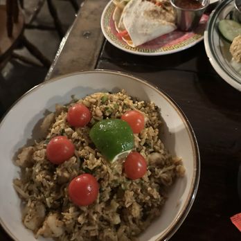 The Expat - Tom Yum Fried Rice with shrimp, veggie quesadillas - Gastropubs Near Me - New York, New York