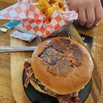 Tic-Taco - Cheesy bacon burger w/ fries - New Mexican Cuisine Near Me - Arlington, Texas