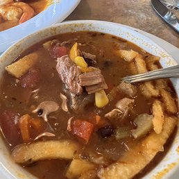 Mexican-style soup was great. Mexican-style soup was great.