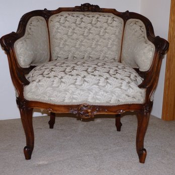 Bauer Upholstery - Parlor Chair circa late 1800's. - Furniture Reupholstery Near Me - Bakersfield, California Bauer Upholstery - Parlor Chair circa late 1800's. - Furniture Reupholstery Near Me - Bakersfield, California